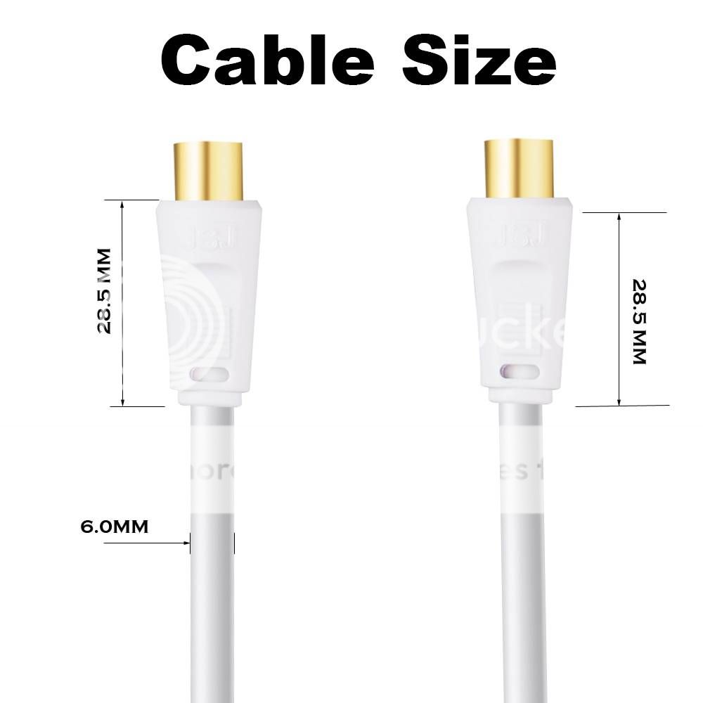 TV Extension Cable PAL Male to Female Aerial Flylead Antenna Cord Lead